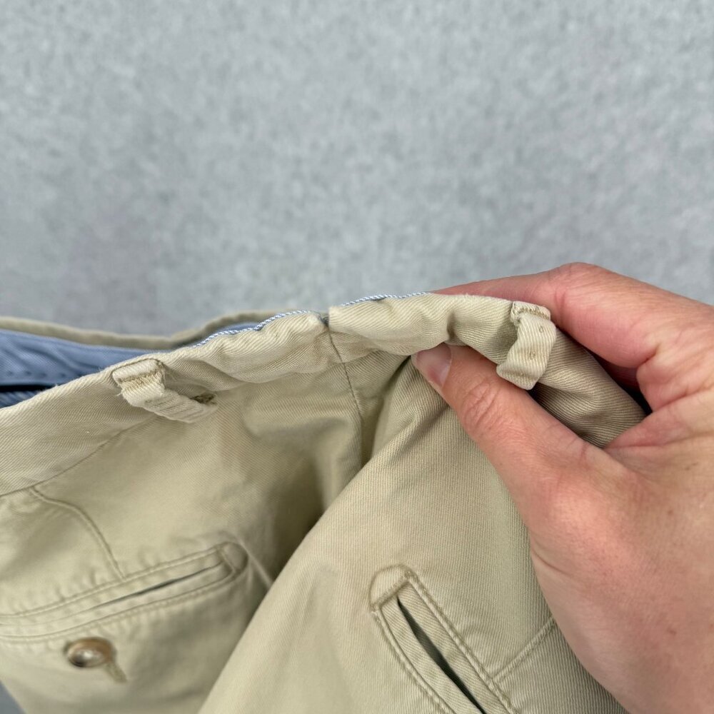 Peter Millar Mens Chino Pant Size 33x34 Pima Cotton Tan Straight Leg Golf Work - Picture 7 of 14